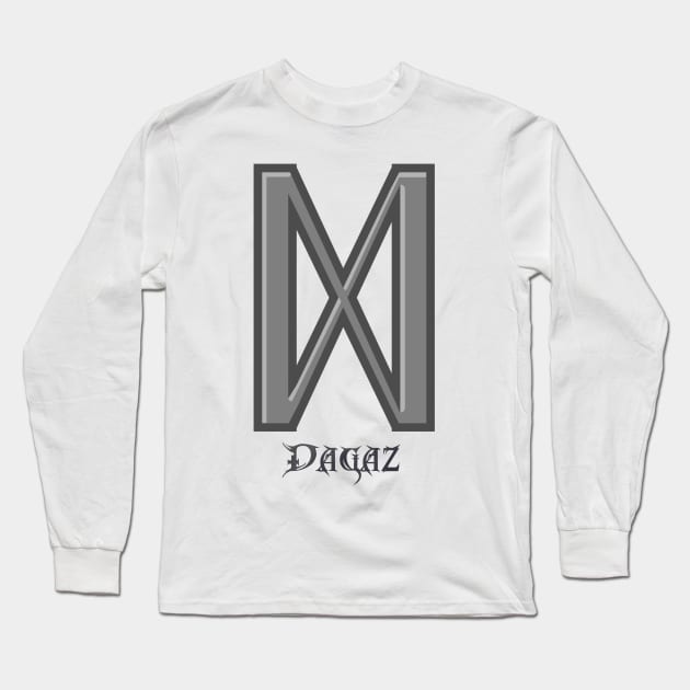 Dagaz Rune Long Sleeve T-Shirt by GodiLimeg